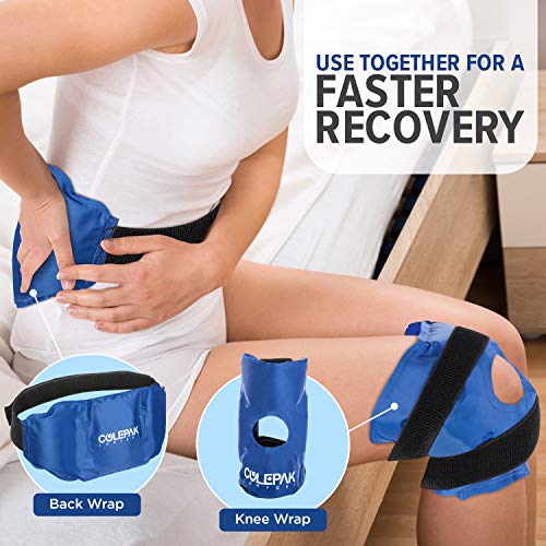 ColePak Comfort Knee Ice Pack Wrap Around Entire Knee (2Pk) Gel Ice