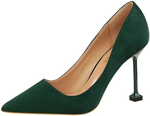 Amazon Aorku パンプス 歩きやすい ハイヒール インソール 痛くない 美足 おしゃれ ポインテッドトゥ 9 5cmヒール 脚長 疲れにくい ピンヒール オフィス カジュアルシューズ デート フォーマル 通勤 大人 スウェード パーティー Aorku パンプス