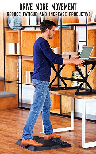 Ergohead Standing Desk Mat - Not-Flat Anti Fatigue Mat For Stand Up Desk, Ergonomically Engineered, Purple