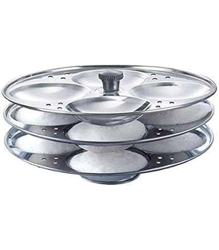 Stainless Steel Idli Cooker Stand - Holds 4 Plates, Perfect For Indian Kitchen! 11 thumbnail image