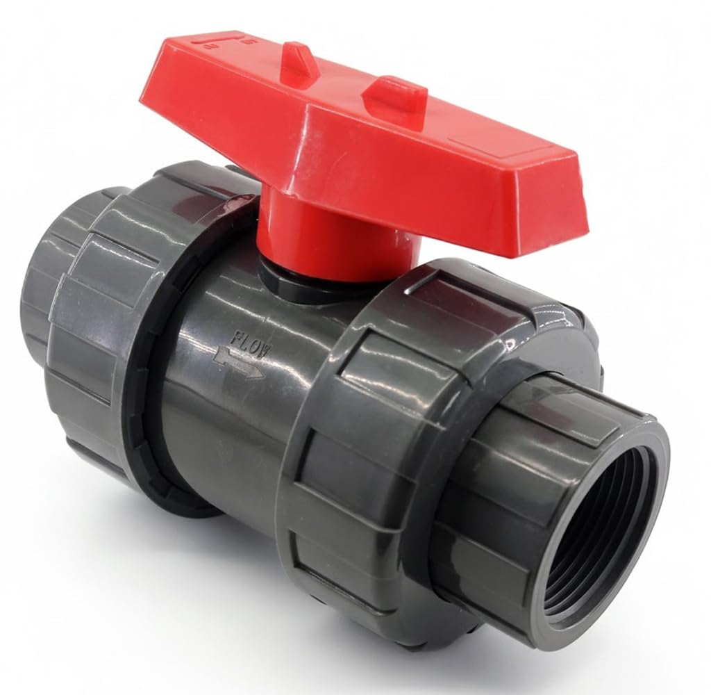 Spherical PVC Valve, 40 mm High Quality Step Wrench Used in Polyethylene and PVC Pipes 40 mm 1 1/4".