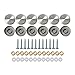 Alise Screw Covers Caps,Decorative Mirror Screws Cap Nails,1'' Dia SUS 304 Stainless steel Upholstery Screws Head Covers,Brushed Finish(Pack of 12)