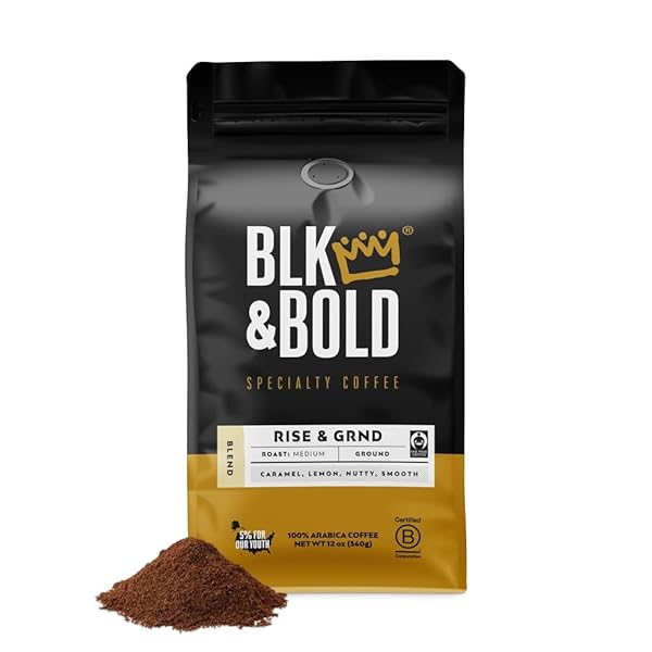 BLK & BOLD GROUND COFFEE, RISE & GRND...