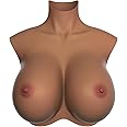 Plus Size Breasts Forms,Silicone Breastplate B-S Cup Fake Boobs for Crossdressers Transgender Drag Queen Cosplay