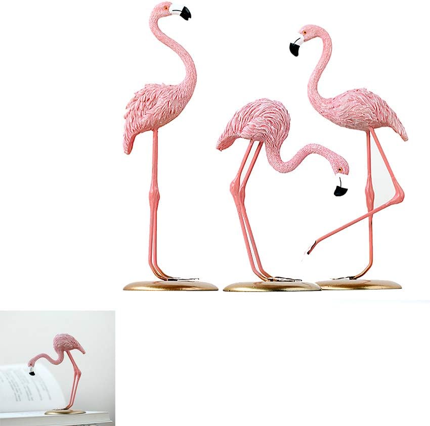 Pink Flamingo Sculpture Table Decor Flamingo Standing Art Home