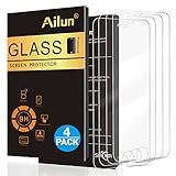 Ailun Screen Protector Compatible with iPhone 8 7 6s 6 Tempered Glass 4 Pack 2.5D Edge Compatible with iPhone 8 iPhone 7 iPhone 6s iPhone 6 Anti Scratch Case Friendly Siania Retail Package