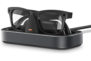 VAWVVA Charging Station for Meta Ray-Ban Glasses - Wayfarer, Skyler, Headliner & Oakley Meta HSTN Charger with LED Indicator, Space Gray