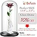 DEFAITH 24K Gold Dipped Rose Gifts, Best Wedding Anniversary Valentines Day Love Gift for Her Wife Girlfriend Spouse, Purple with Stand