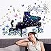 SWORNA Nature Series Flower Butterfly Girl Piano Removable Vinyl DIY Wall Art Mural Sticker Decal Decor for Living Room/Bedroom/Playroom/Hallway/Kindergarten/Home Office/School 26