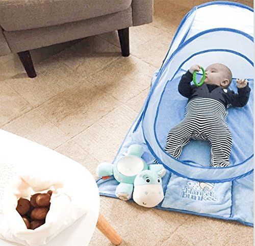 Blanket Bunkee (blue) - Super plush newborn and infant boys nursery baby blanket. 30"x40"