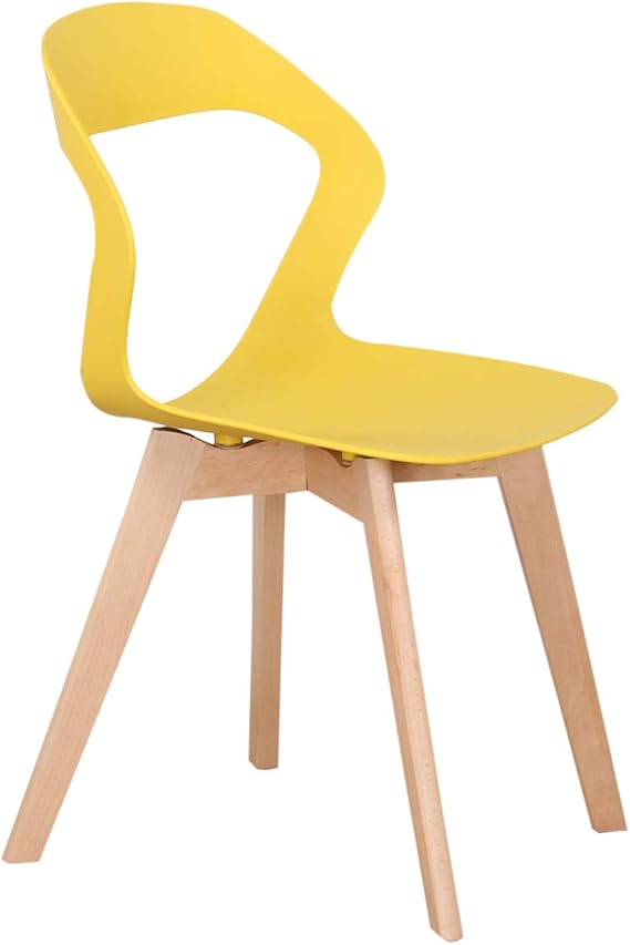 KunstDesign - Juego de 4 sillas de comedor con respaldo hueco, de