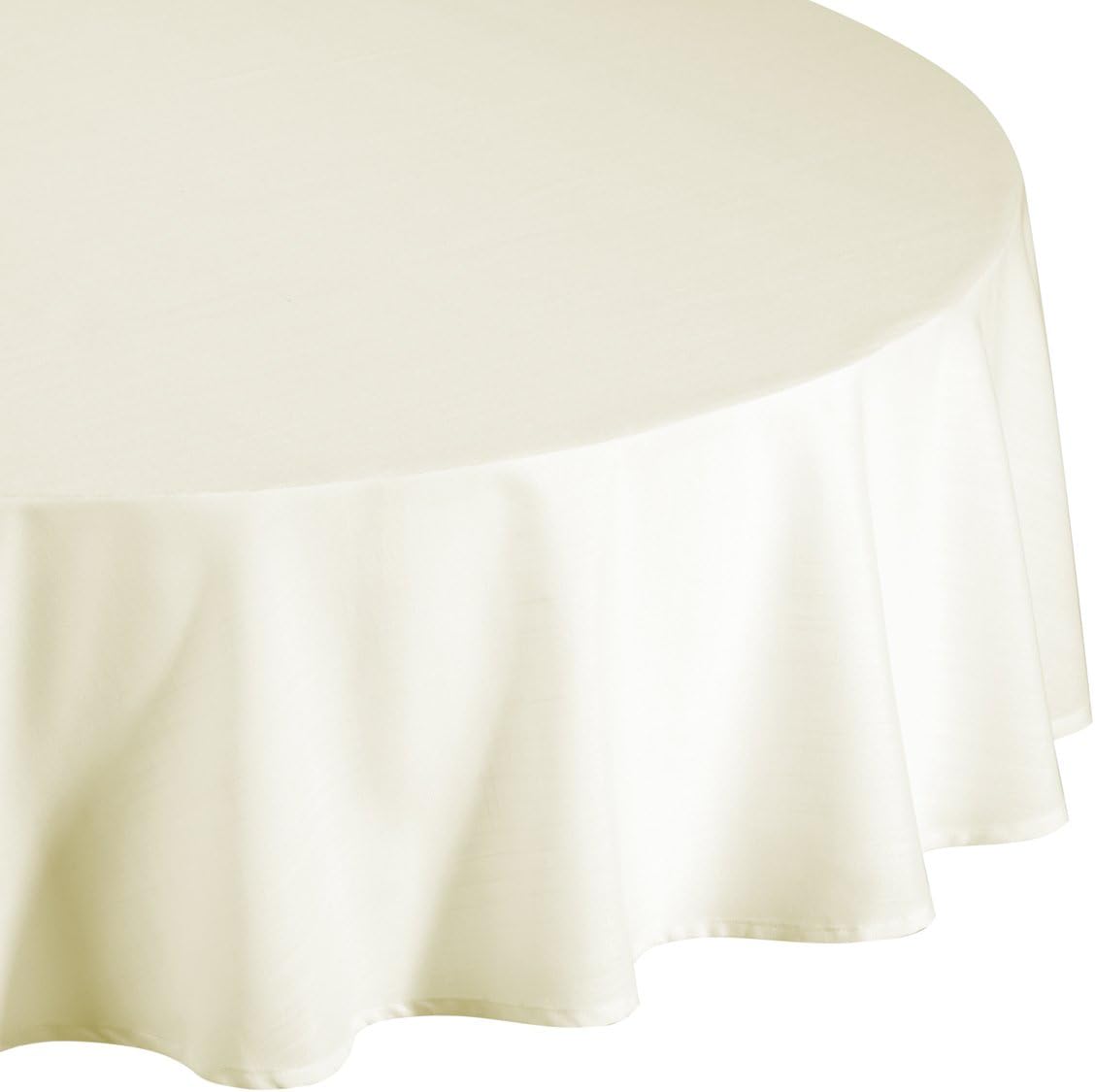 Casual Dining Essentials Round Tablecloth, Cream, 69 inch