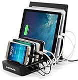 Lavolta Multiple Device Charging Station - 7-Port Multi-device USB Power Hub for Tablet Phone Apple iPad iPhone Samsung Galaxy Kindle Fire - Desktop & Mobile Devices Charger Organizer Docking Pad