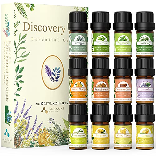 ASAKUKI Essential Oils Top 6 Gift Set, 100% Pure
