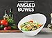PARTY BARGAINS Angled Plastic Bowls - [5 Pack] White, Heavy-duty Premium Quality Large Serving Bowl, Excellent for Weddings, Baby & Bridal Showers, Parties & More