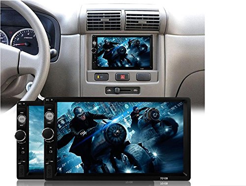 7 Inch Double Din Touch Screen Car Stereo Receiver,UPsztec Universal Car Audio with FM,AM,MP5,Seven Colorful Lights In-dash Wireless Bluetooth Receiver(7020B)