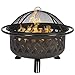 Best Choice Products Outdoor 36-inch Firebowl Fire Pit Stove w/Bronze Finish and Flame Retardant Spark Arrestor, Black