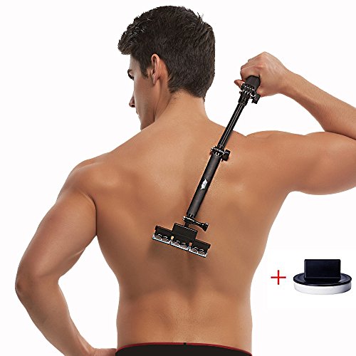 Back shaver, 2nd-generation body grooming kit for back hair removal Do it yourself with body hair shaver ( with 5 Blades Per Count )