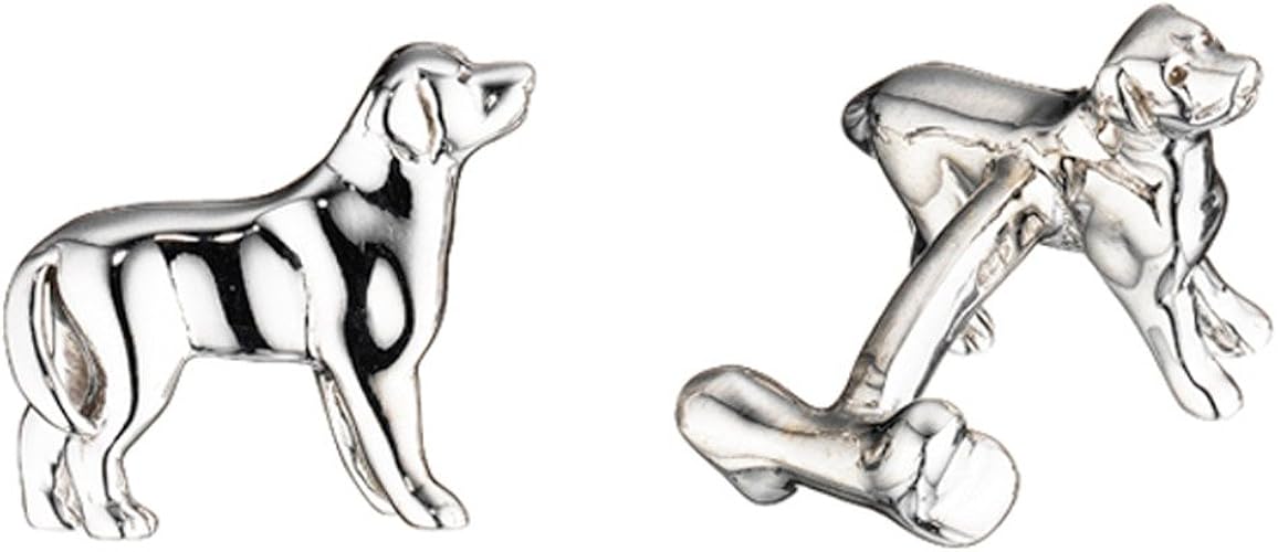 Amazon Robin Rotenier ハンドメイド スターリングシルバー ラブラドールレトリバー 犬骨 カフスボタン カフス 通販