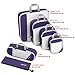 Gonex Compression Packing Cubes Mesh Organizers L+M+S+XS+Slim+Laundry Bag Purple