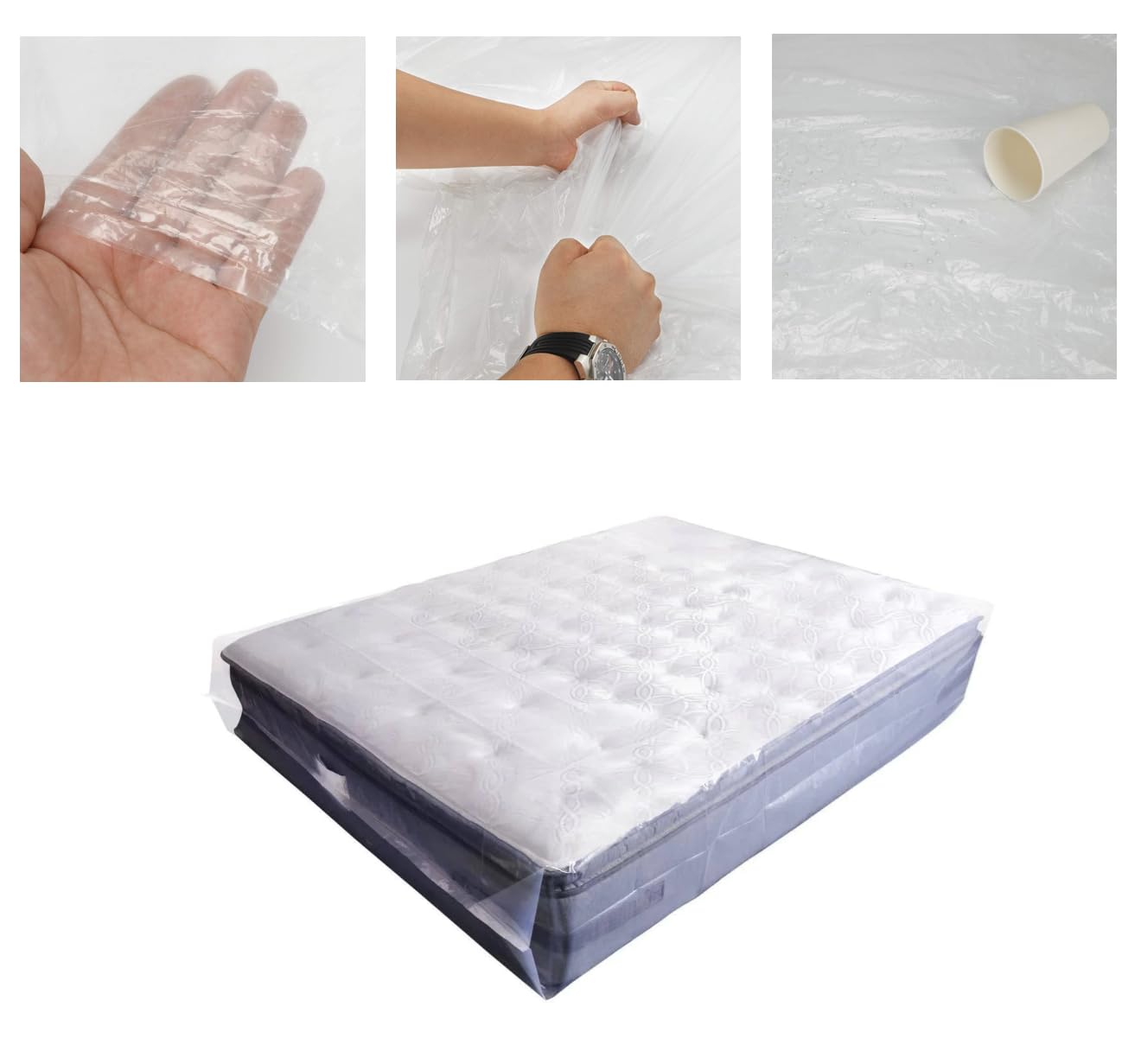 Just Accessories Premium Mattress Storage Bag – Robust Protection for Moving & Storing – Shields Against Dust, Stains, and Pests (King)