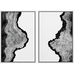 MUDECOR Framed Canvas Print Wall Art Set Black and