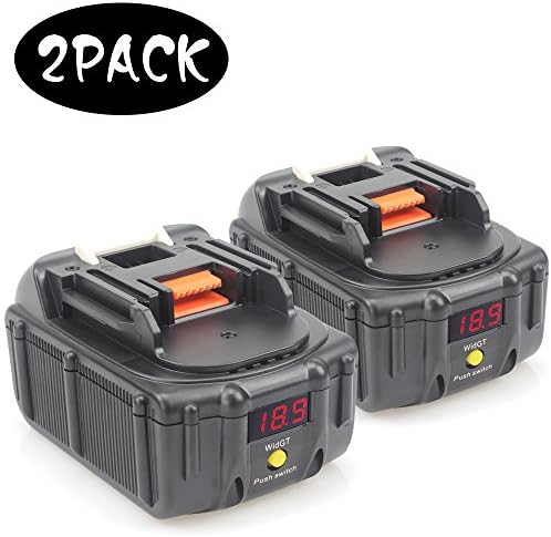 2Pack AOYAN 18V 6.0Ah Lithium-Ion Battery Replacement with LED Voltage Display and interface of the USB charging for Makita BL1850B BL1850 BL1840 BL1830 BL1820 LXT-400 194204-5