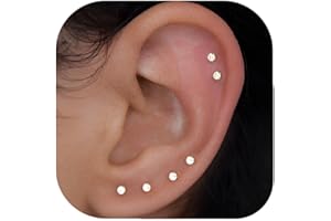 FRIBASICS 10 Pairs Small Stud Earrings for Women Diamond-Like Shine Cubic Zirconia Earrings for Sensitive Ears Hypoallergenic Surgical Stainless Steel Tiny Stack Earrings for Multiple Piercing