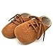 Voberry Baby Girl Boys Lace Up Sneakers Soft Soled Anti-Slip Toddler Shoes (6~12 Month, Brown)