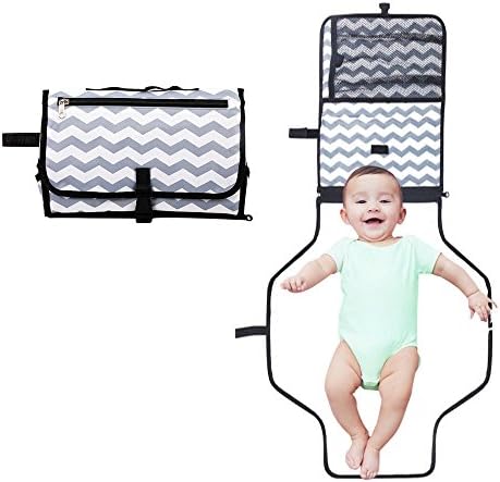 OBloved Portable Diaper Pad for Infants,Toddlers and Newborns , Waterproof Diaper Changing Pad Kit Changing Station Organizer for Outdoor &amp; Travel