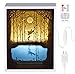 Papercut Light boxes, 3D Shadow Box Led light night lamp, Decorative Mood Light for Kids and Adults, Baby Nursery Kids Bedroom Living Room Night Light(Fairy Butterfly)