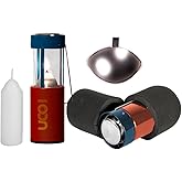 UCO Original Candle Lantern Kit – Aluminum Camping Lantern with 2 Emergency Candles, Light Reflector & Cocoon Case – Windproo