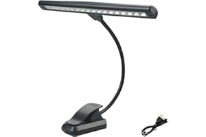 Rechargeable Book Light with 19 LED 3 Color Temperature 2 Brightness Easy Clip On Reading Lamp for Desk Bed Computers