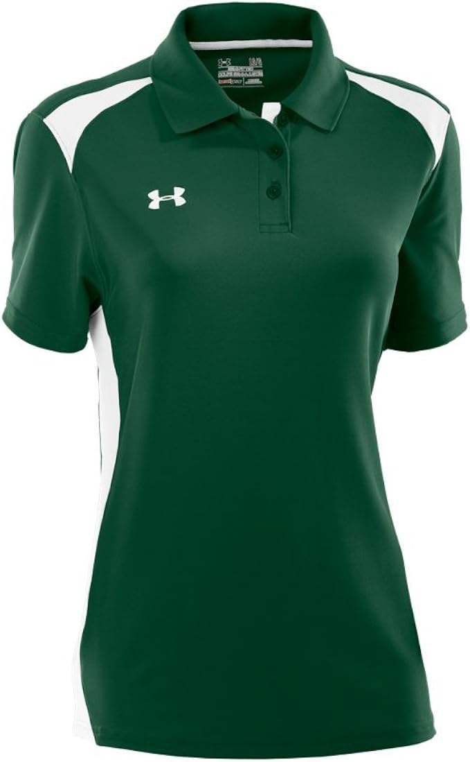 Under Armour Women's Team Colorblock Polo, Forest Green