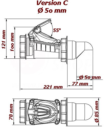 Rückstauklappe Ø 50 mm 90° bogen grau Rückstauverschluß Rückstauventil KG Rohr Waschbecken Becken Abwasserrohr Bad… – Bild 3