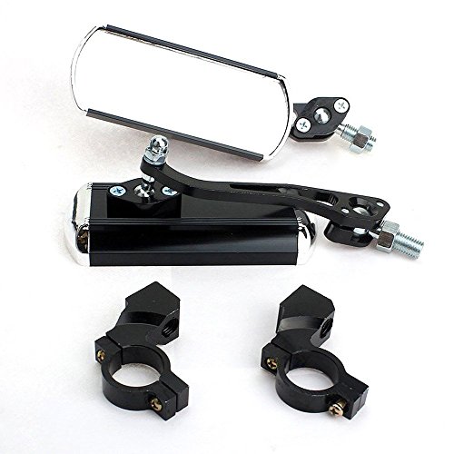 Youzpin 2Pcs Adjustable 360 Dgree Rotating Mountain Road Bike Safty Rear View Mirror, Flexibility Bicycle Handlebar Rearview Mirror Cycling Wide Angle Handlebar End Rear Back View Aluminum - Thumbnail 3