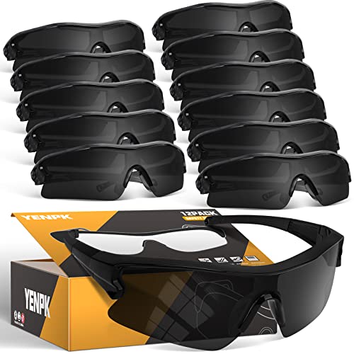 Ansi Z87 Tinted Safety Glasses YENPK 12 Pack Tinted Safety Glasses