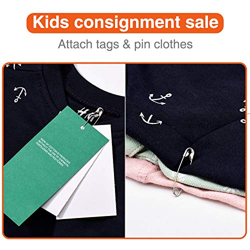 image for HOUSE DAY Safety Pins Bulk Pack of 1000, 1.1 Inch Long, Strong & Sharp