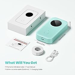 Phomemo D30 Label Maker Machine, Portable Bluetooth