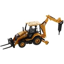 1:64 Scale Cat 420 XE Backhoe Loader with Work Tools, Metal