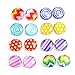TecUnite 80 Pieces Decorative Fashion Push Pins Creative Thumbtacks for Wall Maps, Photos, Bulletin Board or Cork Boards, 8 Different Patterns (Colorful)