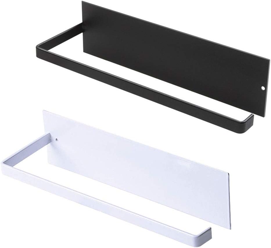 Autoadhesivo Soporte Papel Higiénico, 2 Piezas Porta Rollos Cocina no Perforado, Portarrollos Cocina, Portarrollos de Papel, para Toalleros de Tejido ...