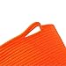 Rope Cotton Storage Baskets, LOONG BABY Durable Soft Handmade Woven Nursery Bins with Handles Approved by the FDA for Household Kids and Baby Toy Chest Room Collection (Large,Orange)