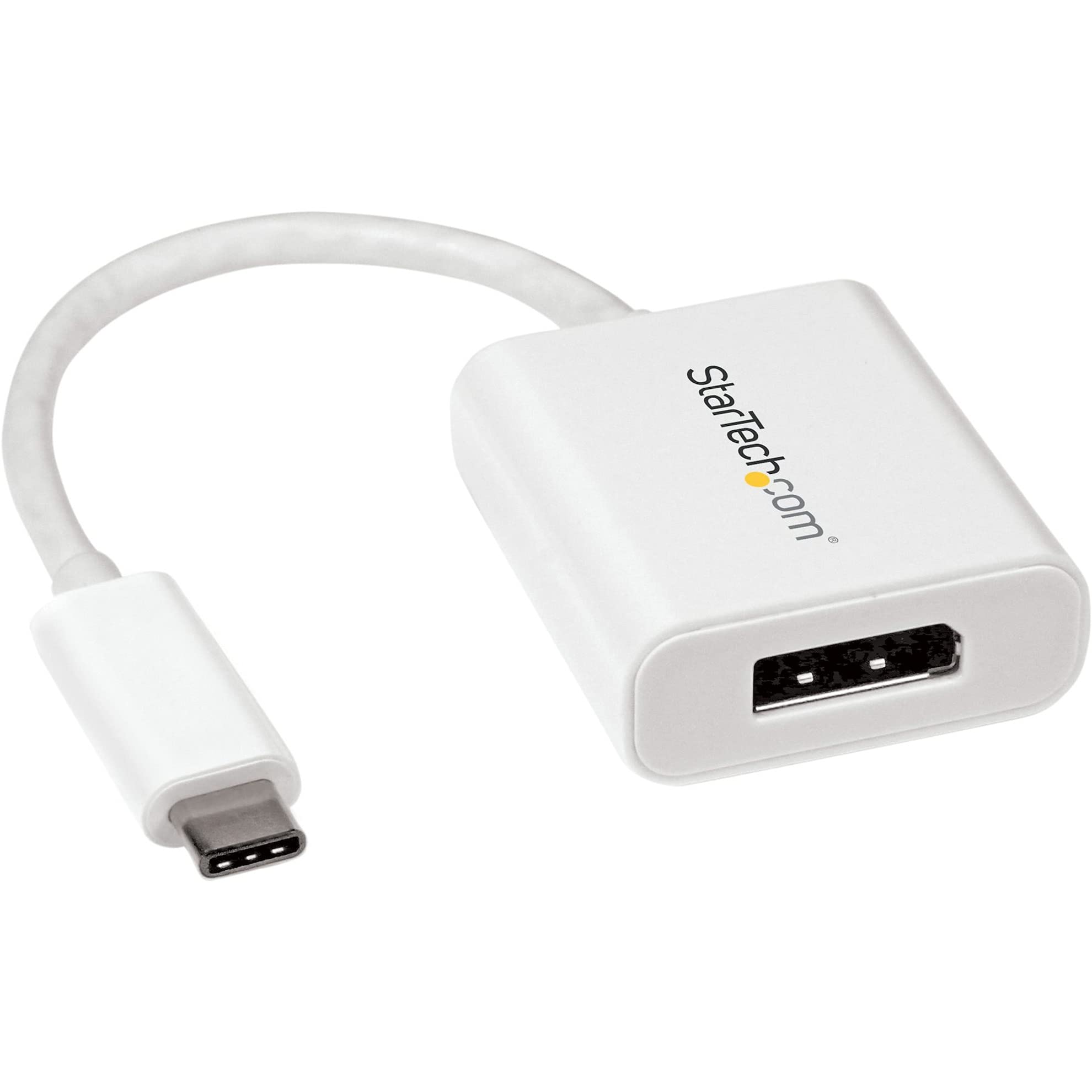StarTech.com USB C to DisplayPort Adapter - 4K 60Hz - White - USB 3.1 Type-C to DisplayPort Adapter - USB C Video Adapter (CDP2DPW)