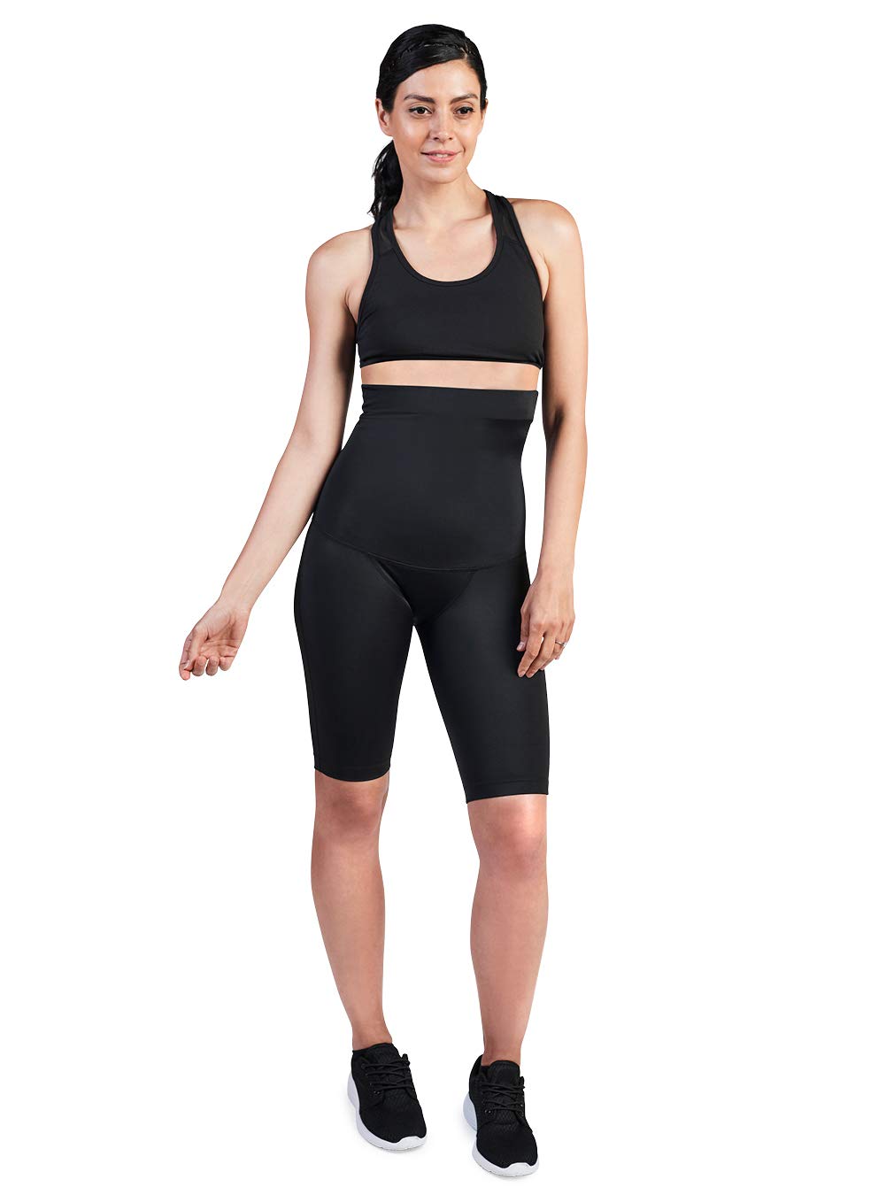 Photo 1 of SRC Recovery Post Partum Shorts for Women High Waist (Black, L)