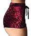 Daxin Womens Winter Velvet Soft Stretchy Shorts Clubwear High Waist Drawstring Hot Pants