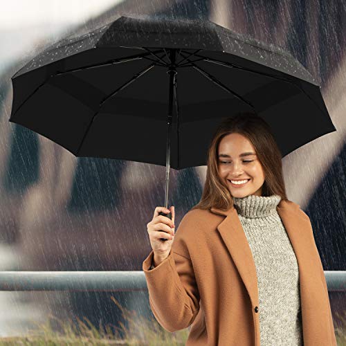 Repel Umbrella Windproof Travel Umbrella Wind Resistant, Small Compact, Light, Automatic