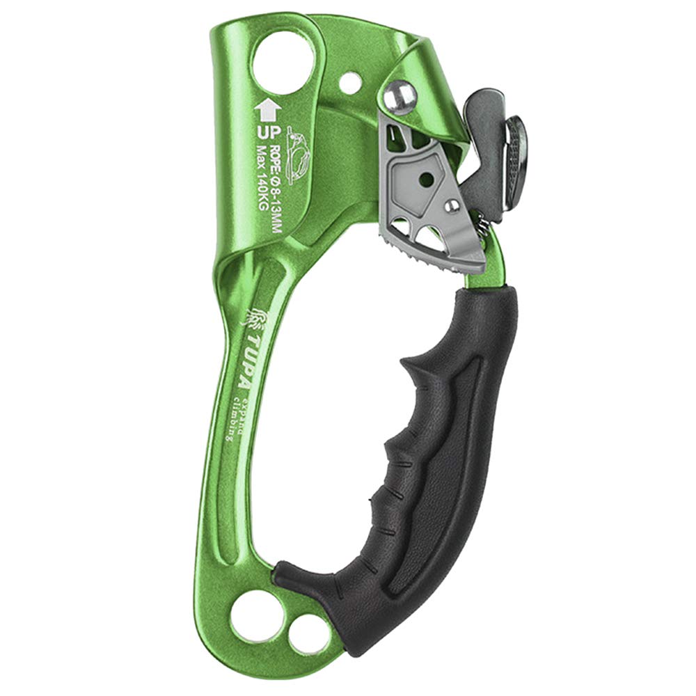 LixadaClimbing Hand Ascender 8-13mm Vertical Rope Access with Ergonomic Rubber Handle CE Certified Strong Rappelling Gear Equipment for Rock Climbing Tree Arborist, Rescue Caving