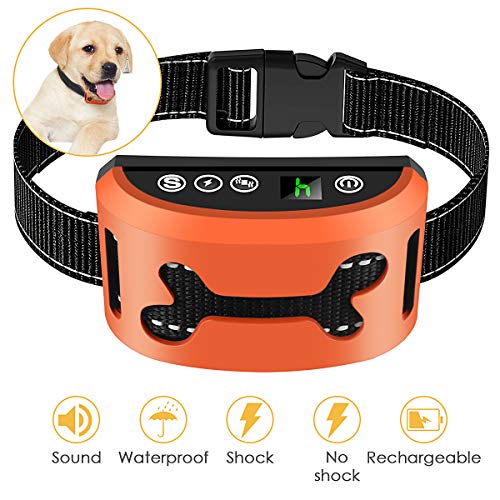 Premier Pet Bark Collars, 2019 Best Anti Bark Collar for Small Large Dogs, Smark Dog Training & Behavior Aids, Rechargeable Adjustable Dog Training Collars, Barking Detection, Waterproof