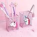EIXJA 2 Pack Unicorn Pen Holder, 3.15inch L x 3.15inch W x 3.75inch Height Square Pencil Holder, Unicorn Desk Organizer, Unicorn Gifts, Makeup brush holders for Girls